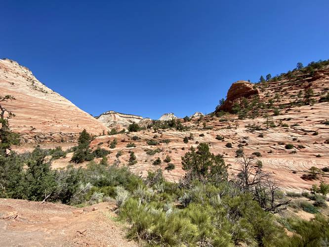 View of the rocky landscape surrounding Clear Creek