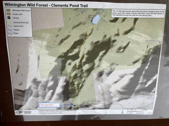 Clements Pond Trail trail map