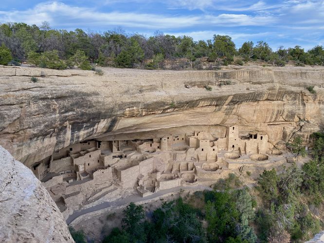 View of the Cliff Palace - ancient Puebloan dwellings