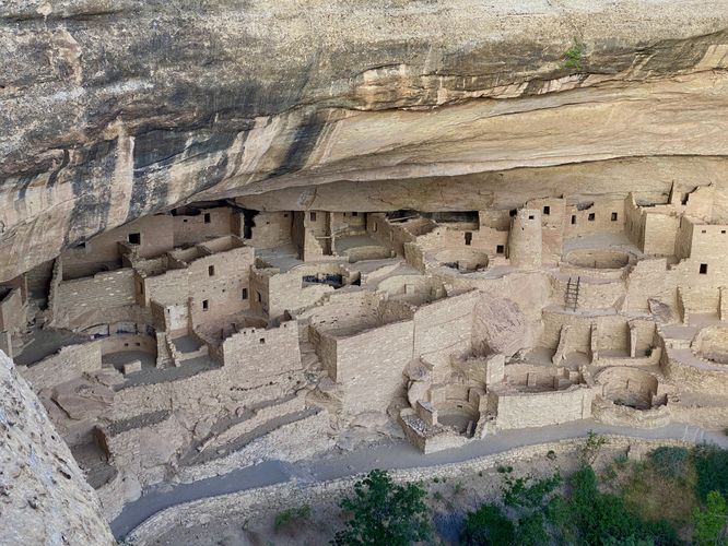 View of the Cliff Palace - ancient Puebloan dwellings