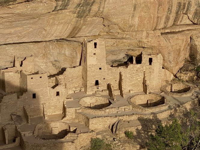 View of the Cliff Palace - ancient Puebloan dwellings