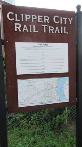 Rail trail sign and rules