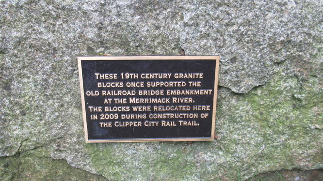 Historical placard along Clipper City Rail Trail