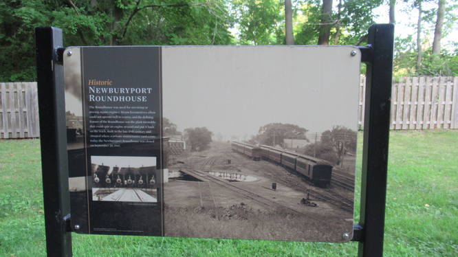 Historical placard along Clipper City Rail Trail
