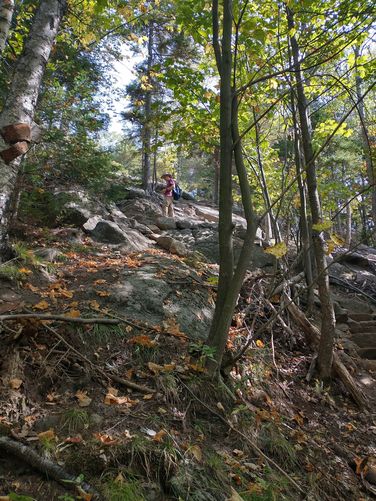 Watch your step during the steep descent 