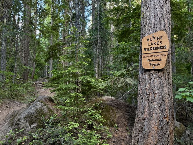Entering the Alpine Lakes Wilderness