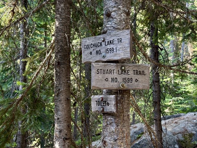 Junction for Colchuck Lake Trail No. 1599.1