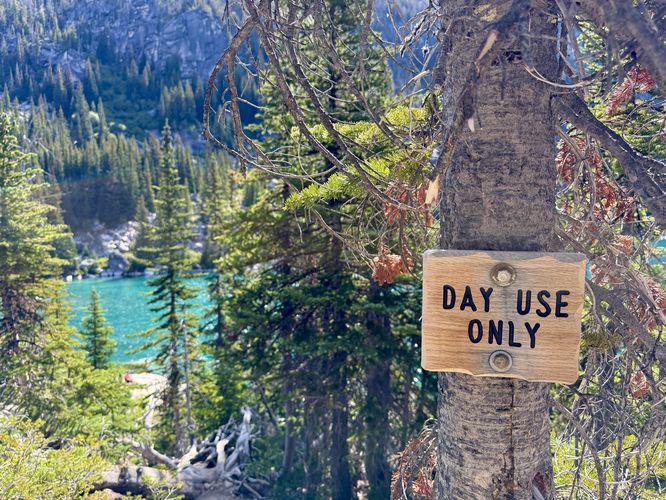 Day-use only area at Colchuck Lake