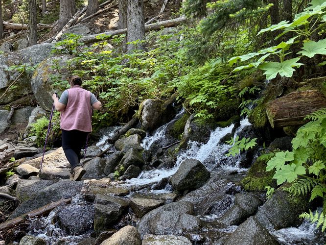 On-trail cascades / creek crossing