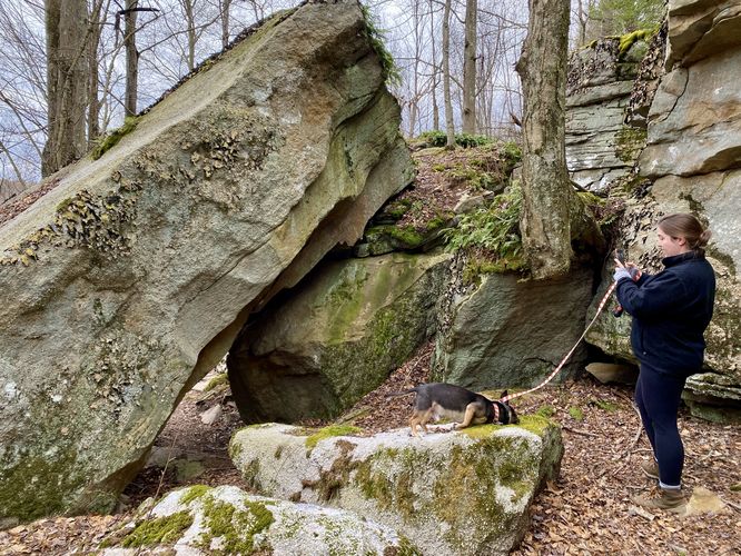 At the boulder arch