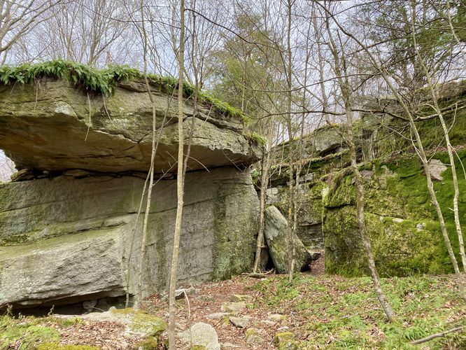 Entering the rock corridor