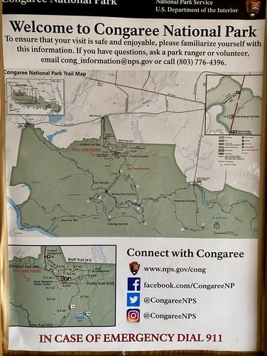 Congaree NP trail map