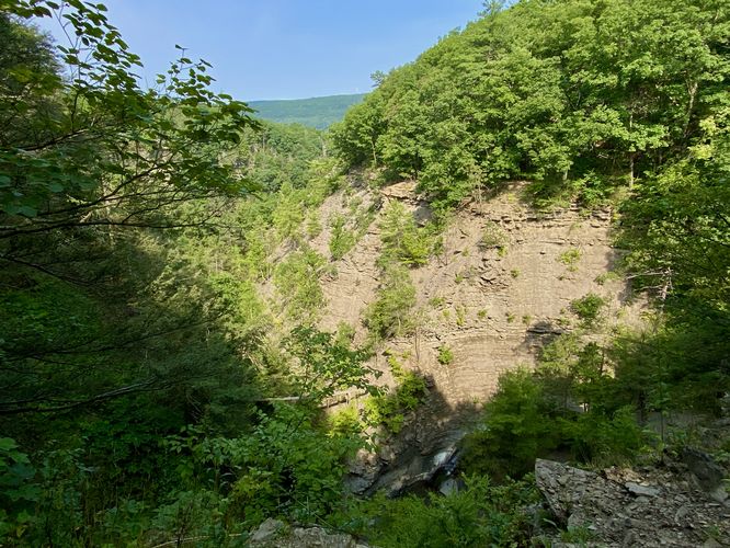View into Conklin's Gully gorge