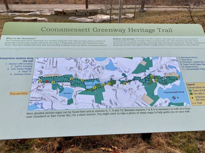 Coonamessett Greenway Heritage Trail map