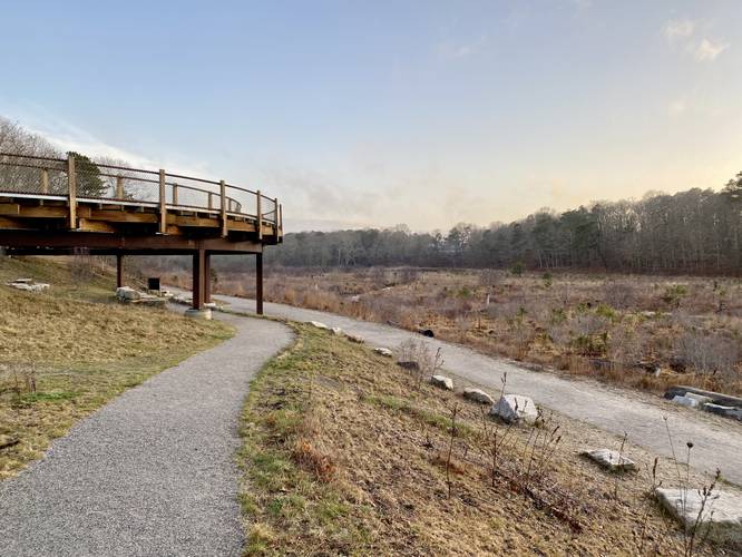 Universally-accessible gravel pathway
