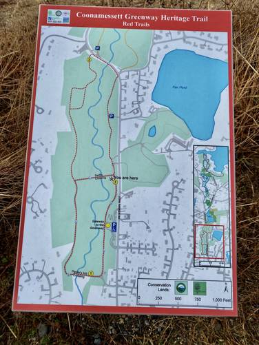 Coonamessett Greenway Heritage Trail (red trails) map