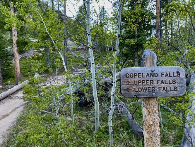 Copeland Falls trail sign (upper and lower)