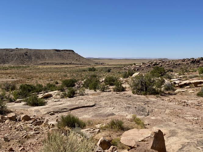 View of the surrounding desert