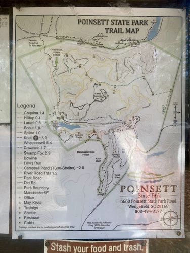 Poinsett State Park trail map