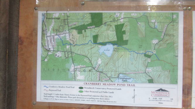 Posted trail map at kiosk