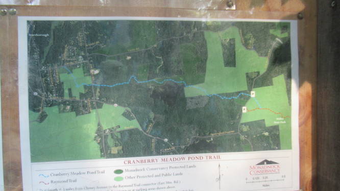 Posted trail map at kiosk