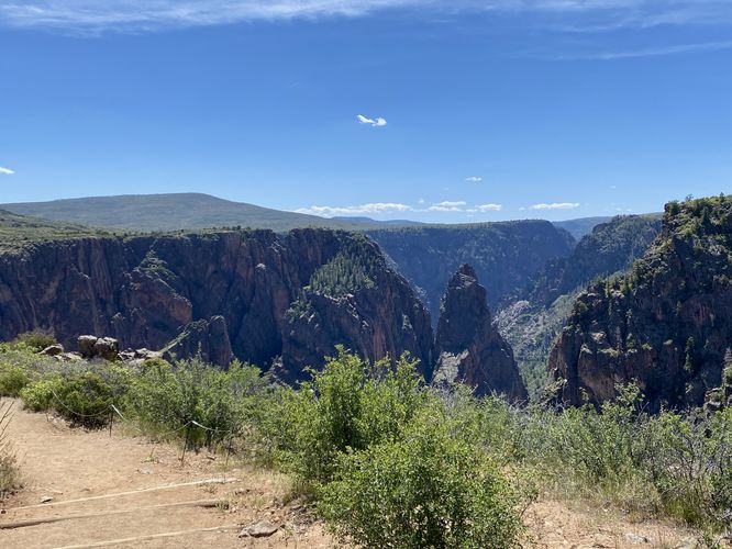 View from the trail into the Black Canyon