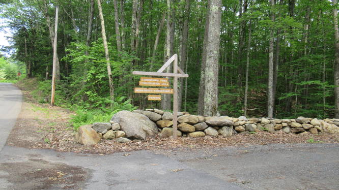 Sign marking Conservation Hiking area