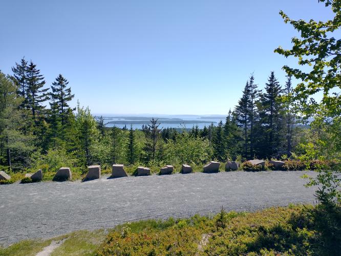 View from the summit across the Carriage Road.
