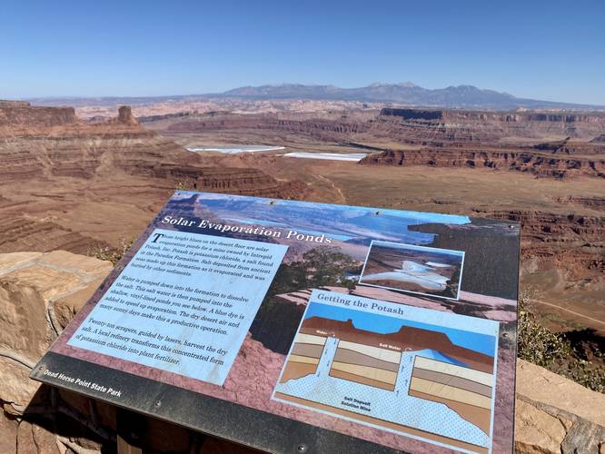 Information kiosk - Solar Evaporation Ponds, extracting potash