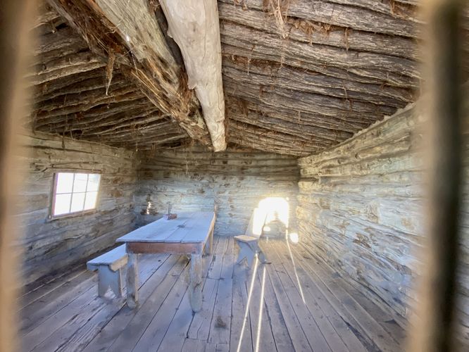 Inside the Wolfe Ranch homestead (circa 1896)