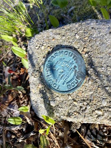 Town of Yarmouth boundary marker