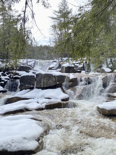 Upper waterfalls at Diana's Baths (approx. 4-feet tall each)