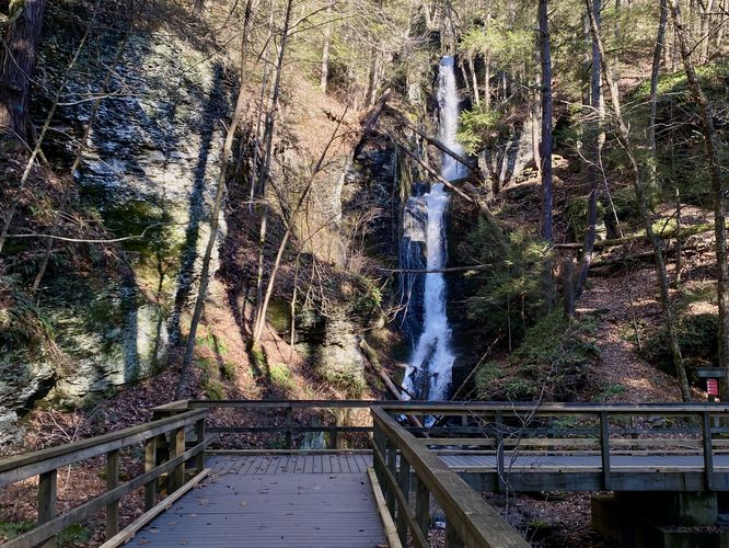 Silverthread Falls, approx. 80-feet tall (two-tiered)