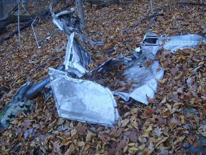 Plane crash wreckage