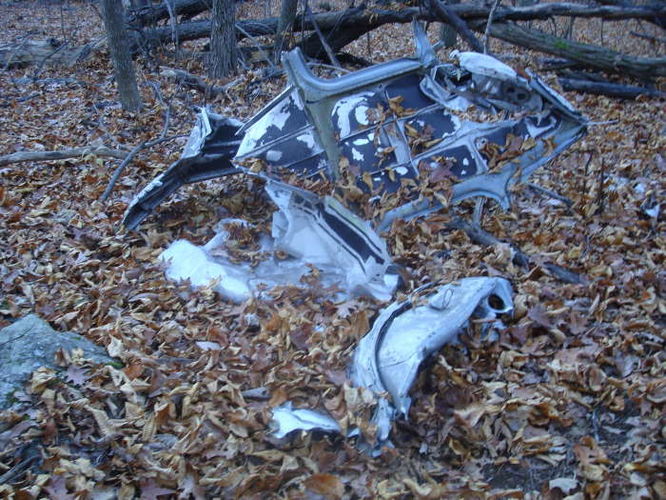 Plane crash wreckage