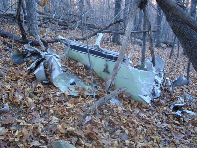 Plane crash wreckage