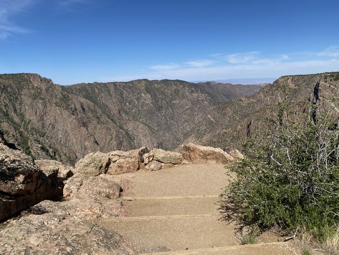 Steps lead down to Dragon Point