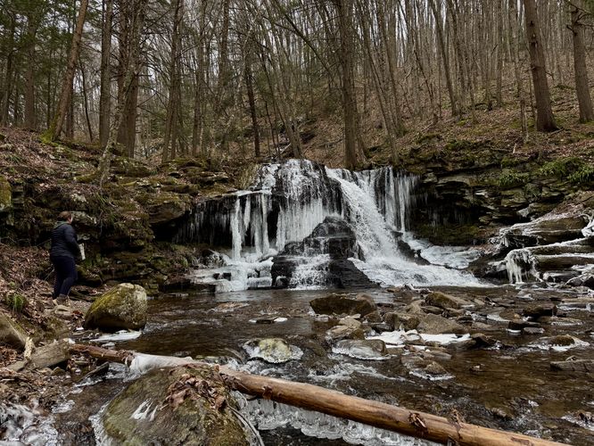 Standing next to Dry Run Falls