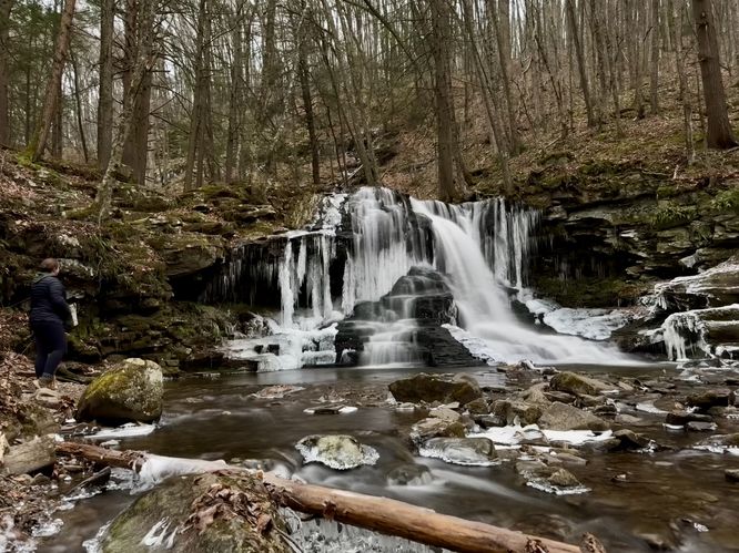 Long exposure of Dry Run Falls (approx. 13-feet tall)