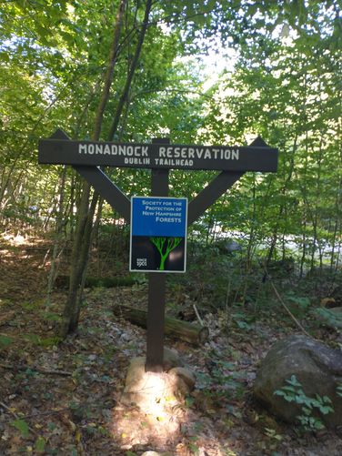 Sign at trailhead parking entrance