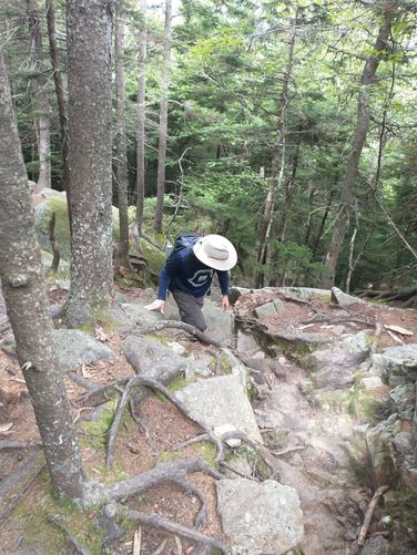 Take your time to carefully ascend the trail