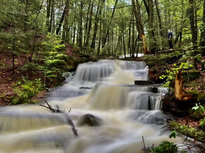 Long exposure of Lower Dunlop Brook Falls