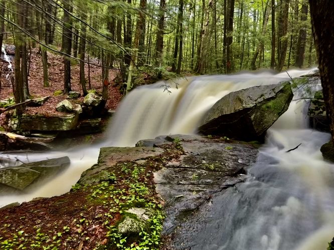 Long exposure of Middle Dunlop Brook Falls