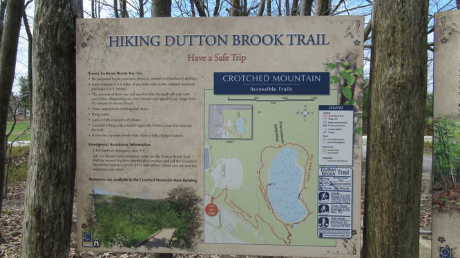 Dutton Brook Trail placard