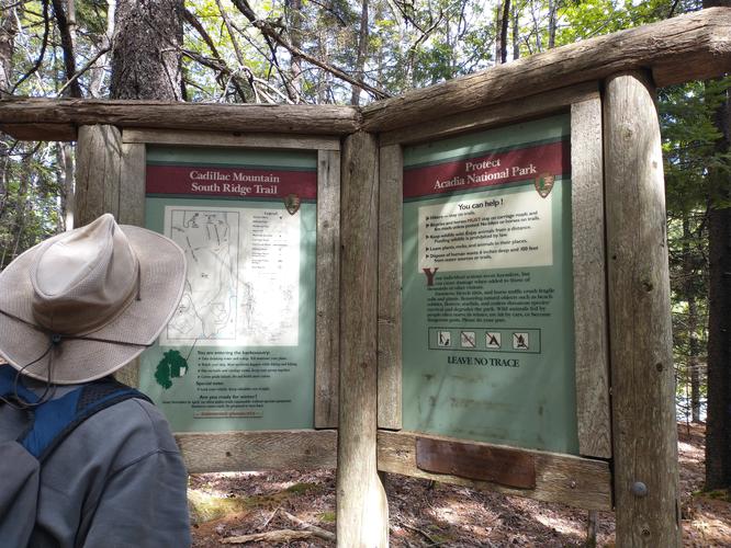 Information kiosk further along the trail 