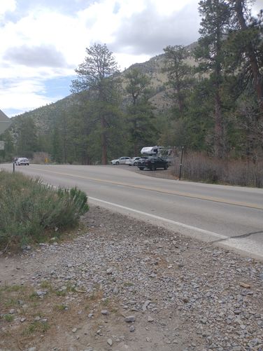 Parking area across from trailhead