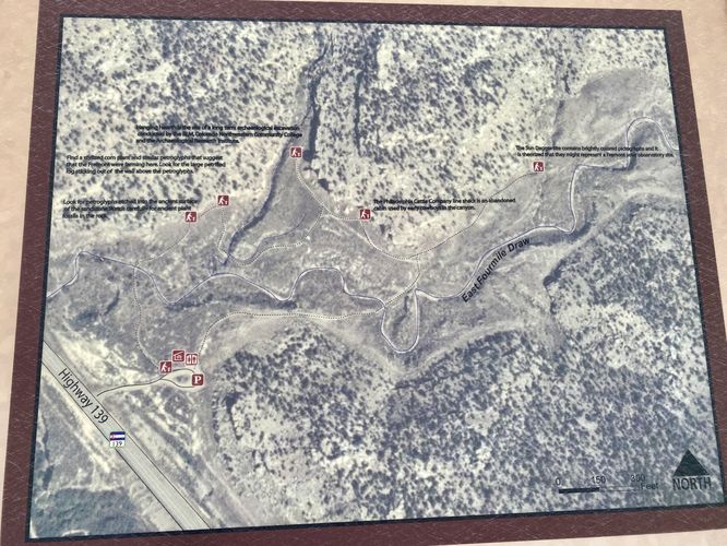East Four-Mile Draw loop map and poi