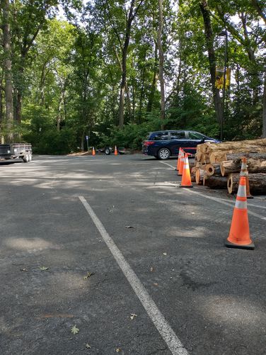One of the Three parking areas available to visitors