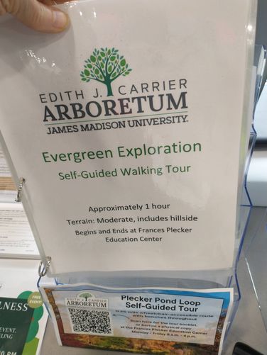 Take a laminated self guided tour sheet or scan a QR code
