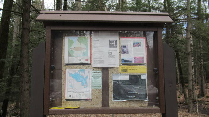 Information Kiosk at the trailhead past the Park Office